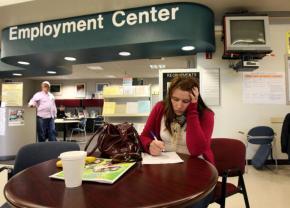 Unemployment has continued to worsen despite signs of a recovery for Wall Street